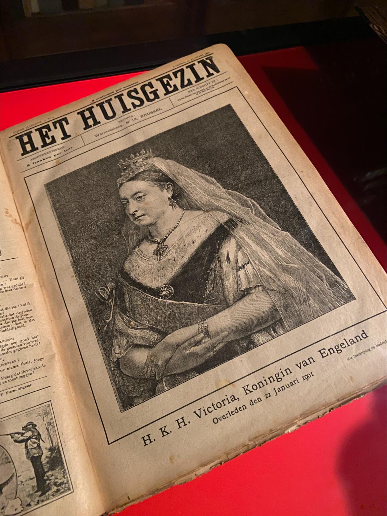 Overlijdensbericht Koningin Victoria van Engeland in het tijdschrift Het Huisgezin