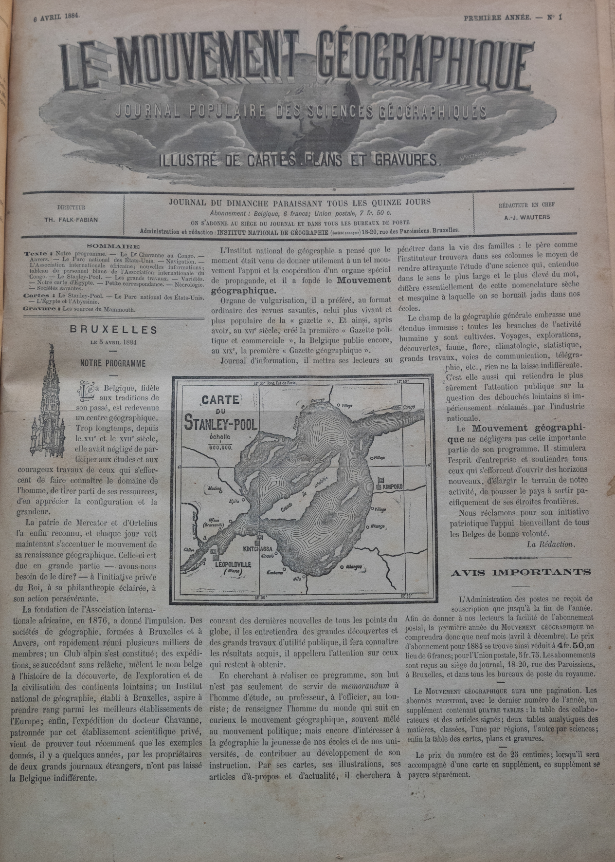 Geïllustreerd voorblad Le Mouvement Géographique
