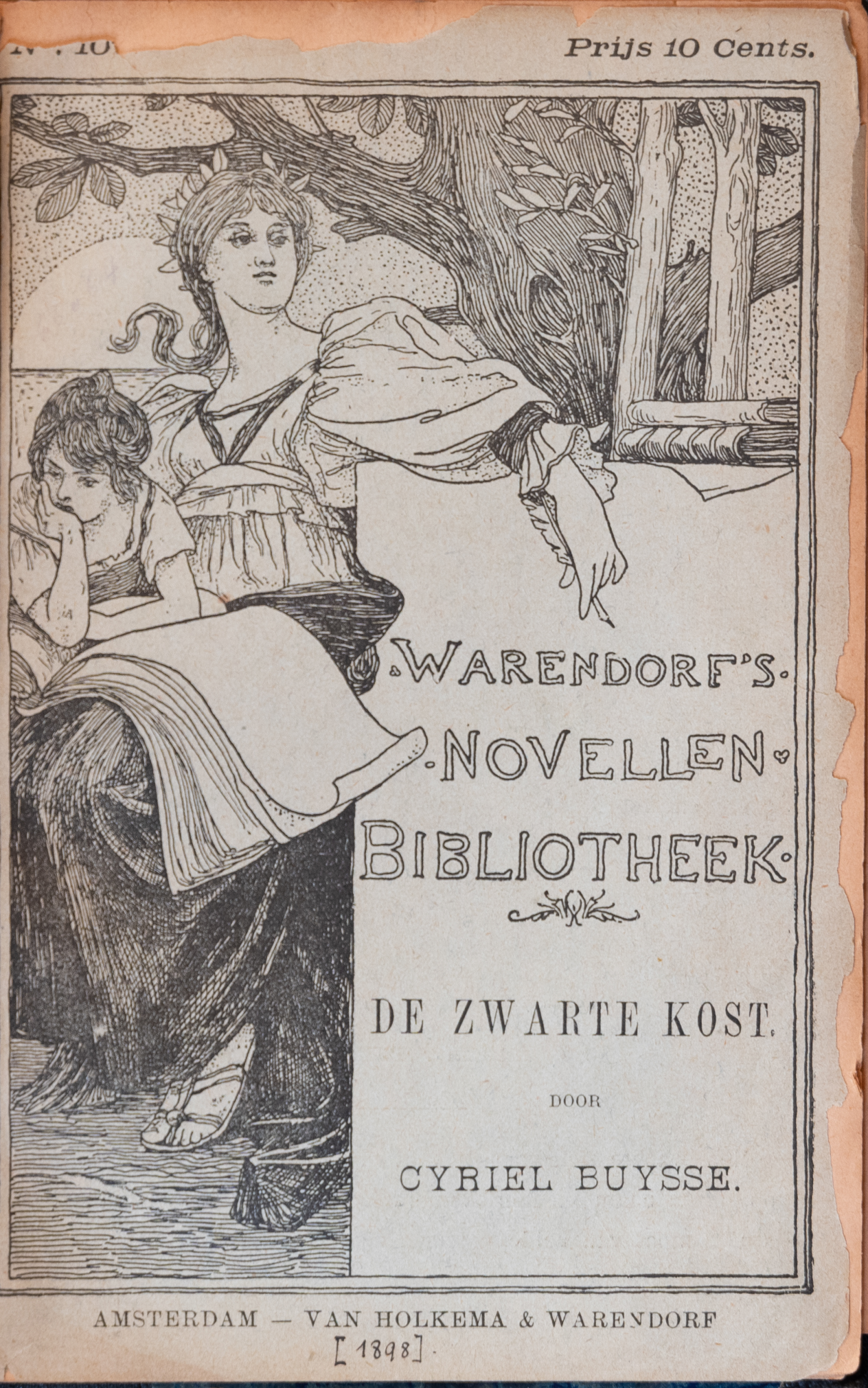 Geïllustreerde cover novelle De zwarte kost