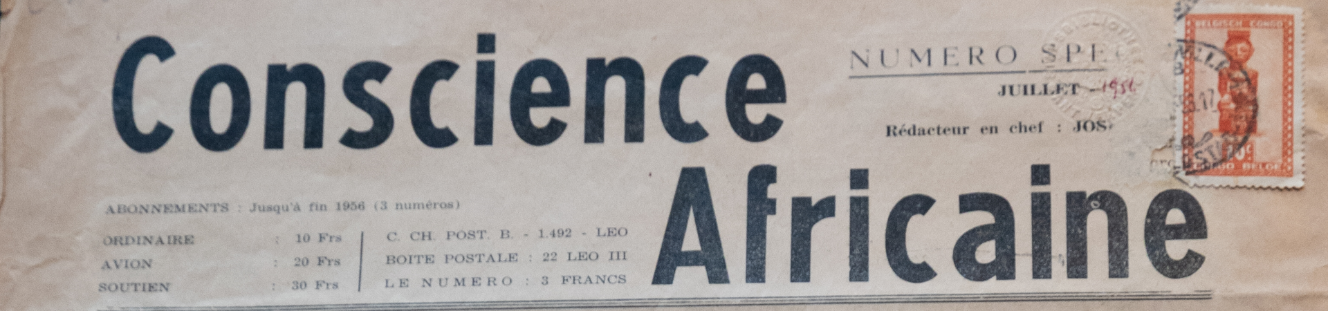 Voorblad van Conscience Africaine Manifeste