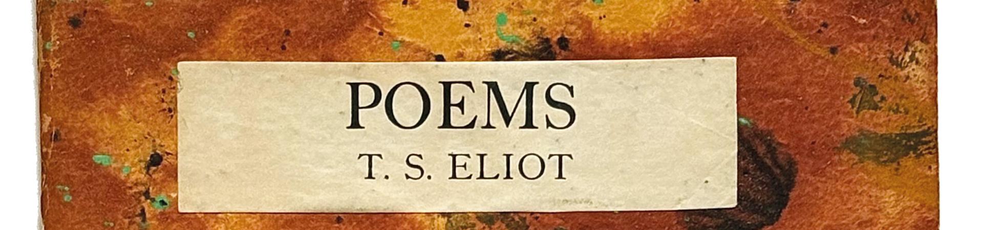 Cover Eliot Poems - expo Letter by Letter